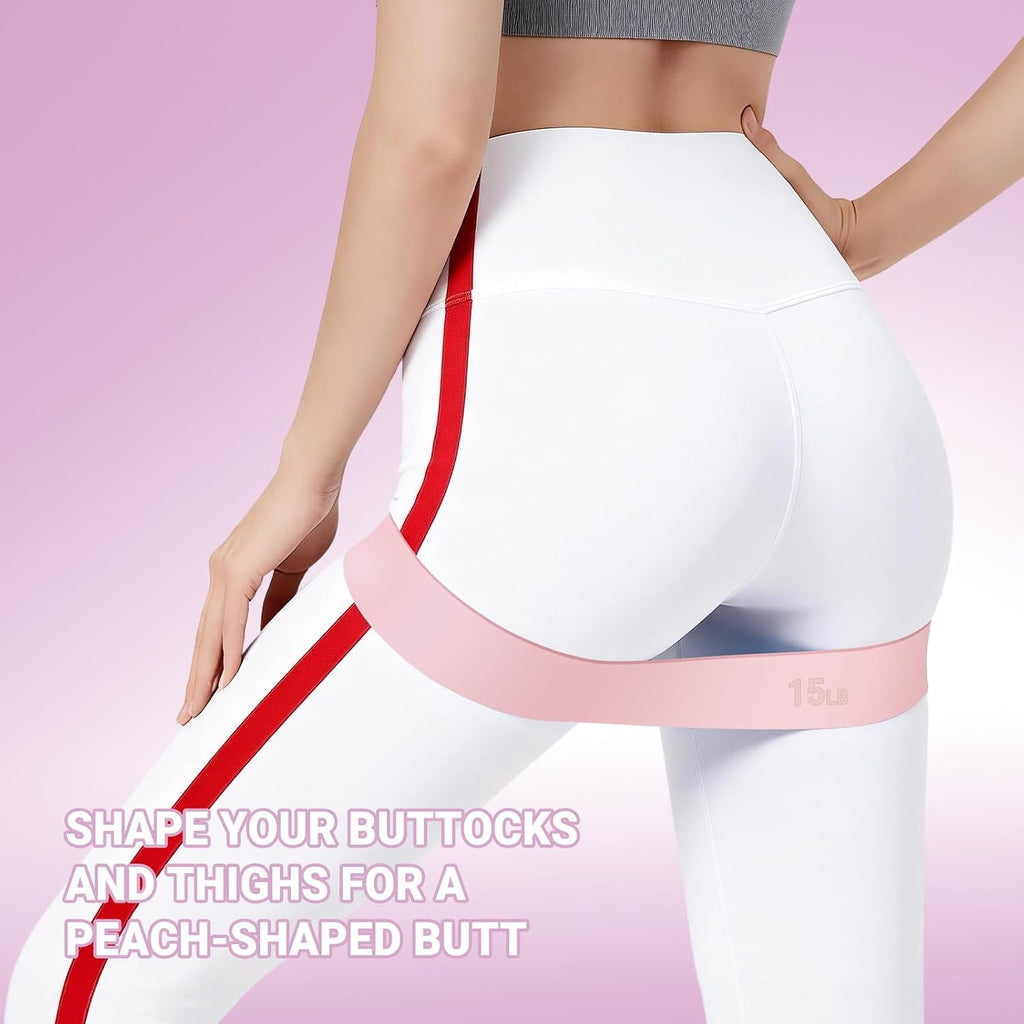 Resistance Bands for Working Out - 2/3/4 Pack Elastic Loop Exercise Band Set 15 25 35 50 lbs, Strength Training Stretching Home Gym Workout Bands for Pilates Yoga Leg Glute Arm Workout for Women Men - view 3
