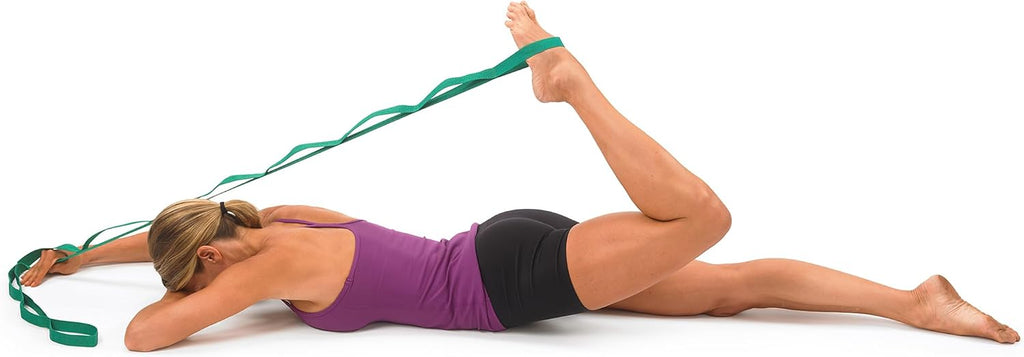 The Original Stretch Out Strap with Exercise Poster, USA Made Top Choice Stretch Out Straps for Physical Therapy, Yoga Stretching Strap or Knee Therapy Strap - view 5