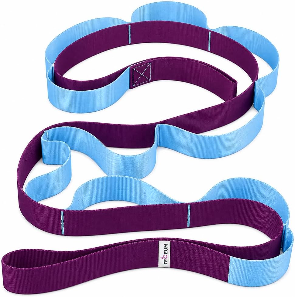 Stretching Strap with 10 Loops for Physical Therapy & Rehab | Non-Elastic Yoga Stretch Band for Hamstring, Leg, Hip & Knee Rehab, Pilates, Flexibility & Mobility Exercises for Men & Women - view 5