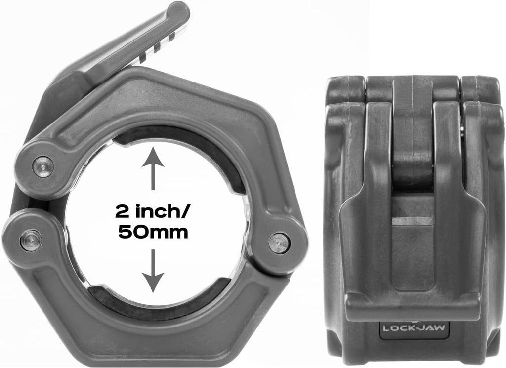 Lock-Jaw OLY 2 Barbell Collars & Clamps, 2"/50mm Olympic Bars | Heavy Duty Bar Clamps, Secure Weight Hold, Strength Training & Home Gym, Gym Accessories, Barbell Clips, Quick Release, 2 pcs - view 4
