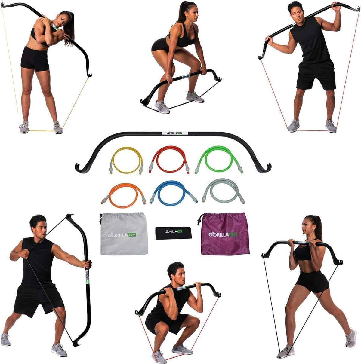 Lite All-in-One Home Gym System, Portable Resistance Band Bar for Strength Training, HIIT & Full Body Workouts, Lightweight Design for Home, Travel & Outdoor Use
