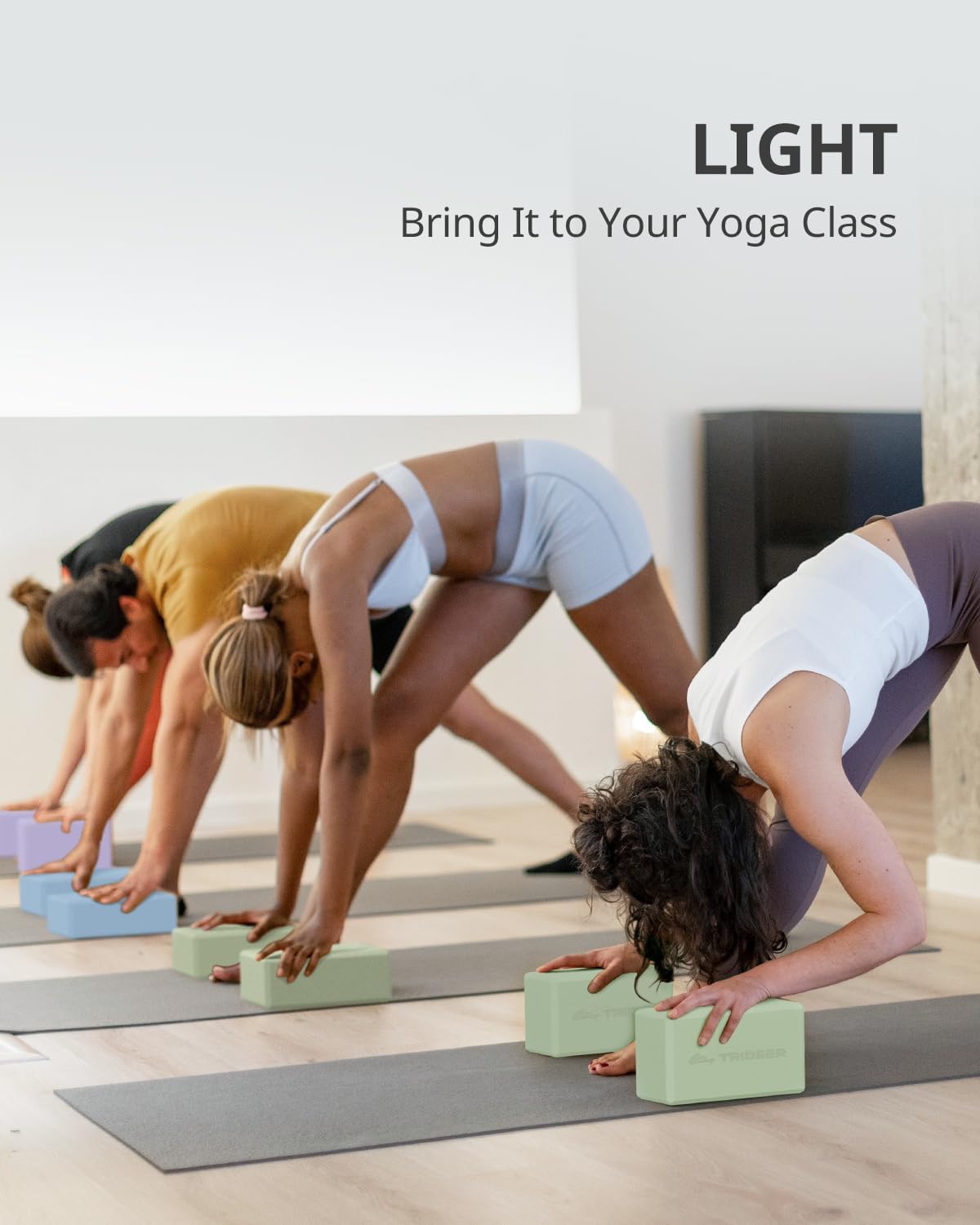 Yoga Blocks 2 Pack, Soft Non-Slip Foam Blocks with Beveled Edges for Alignment and Stretching in Yoga, Pilates, and Dance - Supportive, Lightweight, Odor Resistant, Latex-Free - view 5