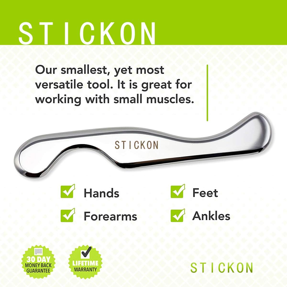 Stainless Steel Gua Sha Scraping Massage Tool - IASTM Tools Great Soft Tissue Mobilization Tool (C1 Shape) - view 4