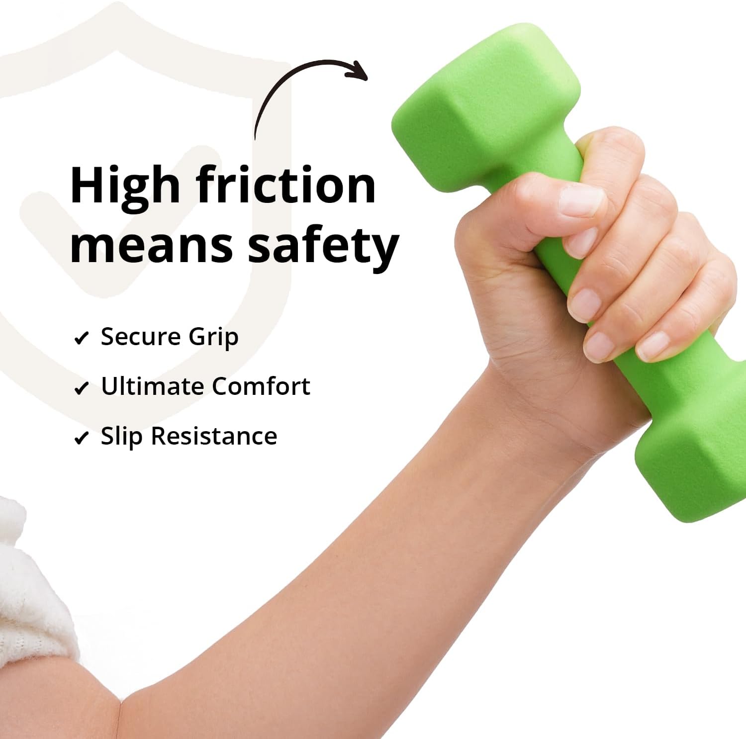 Dumbbells Neoprene with Non Slip Grip weight for Total Body Workout Exercise and Muscle Toning Compatible with of 2 Set,1-15 LB, Anti-Slip, Anti-roll, Hex Shape - view 3