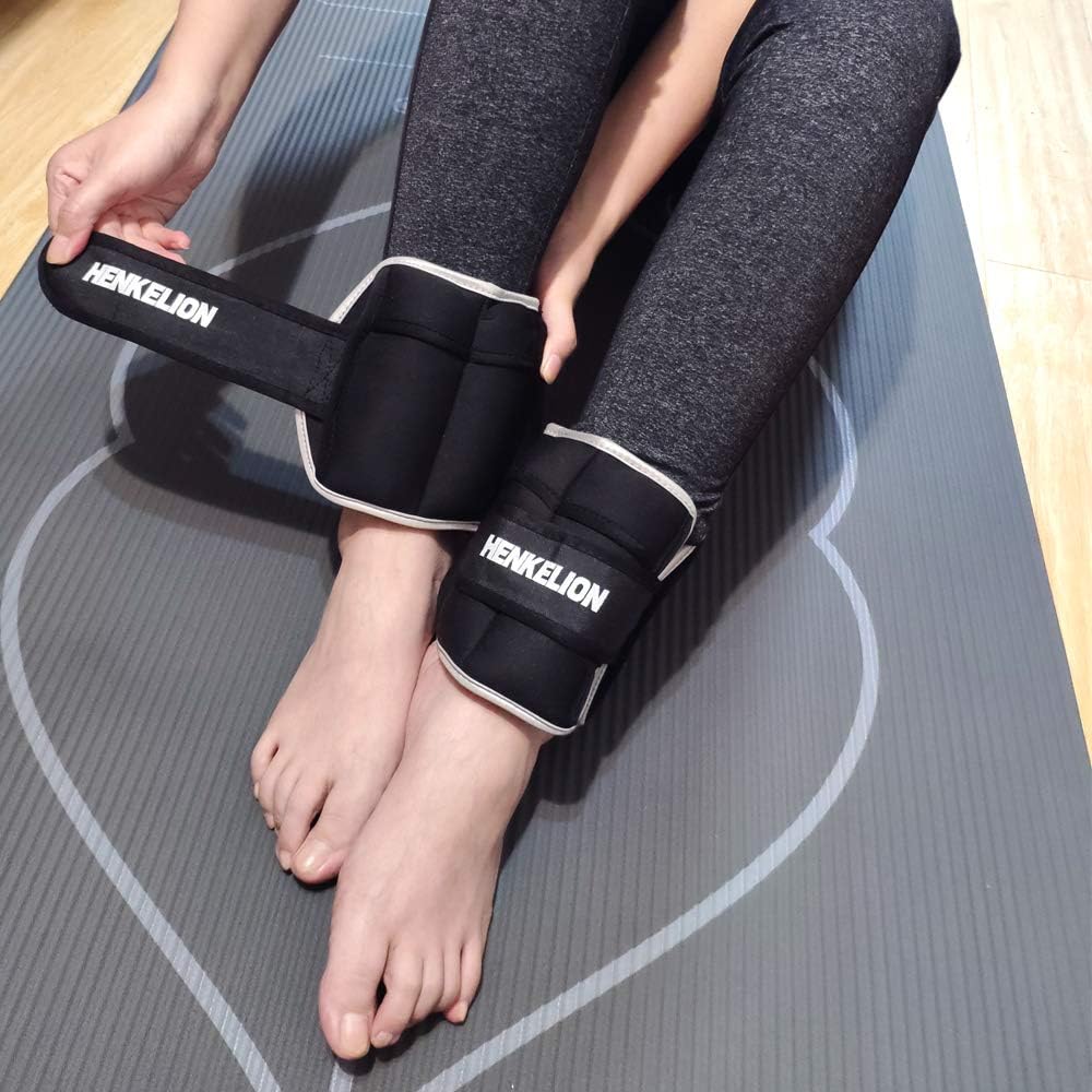 1 Pair 2 3 5 10 Lbs Adjustable Ankle Weights for Women Men Kids, Strength Training Wrist and Ankle Weights Sets for Gym, Fitness Workout, Running, Lifting - Black Grey Pink Blue Purple - view 6