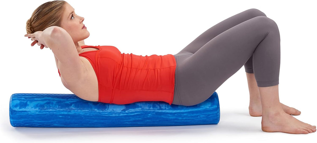 PRO-Roller Soft Density Foam Roller – Round, Blue, 36" x 6" | Soft foam roller for physical therapy, Pilates, yoga foam roll exercises, muscle recovery, blue, 36" x 6" - view 5