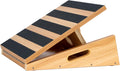 Wooden Slant Board, 5 Adjustable Angles, 500 lb, Side Handle | Partial-Coverage Grip Surface, Calf and Ankle Stretching, Squats, Physical Therapy, Rehab and Home Gym Use