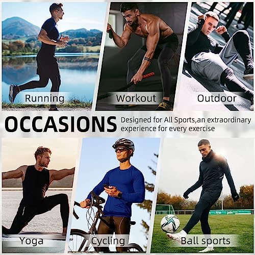 Mens Compression Pants Athletic Leggings with Pockets Running Baselayer Tights Cycling Workout Pants 1-3 Pack - view 5