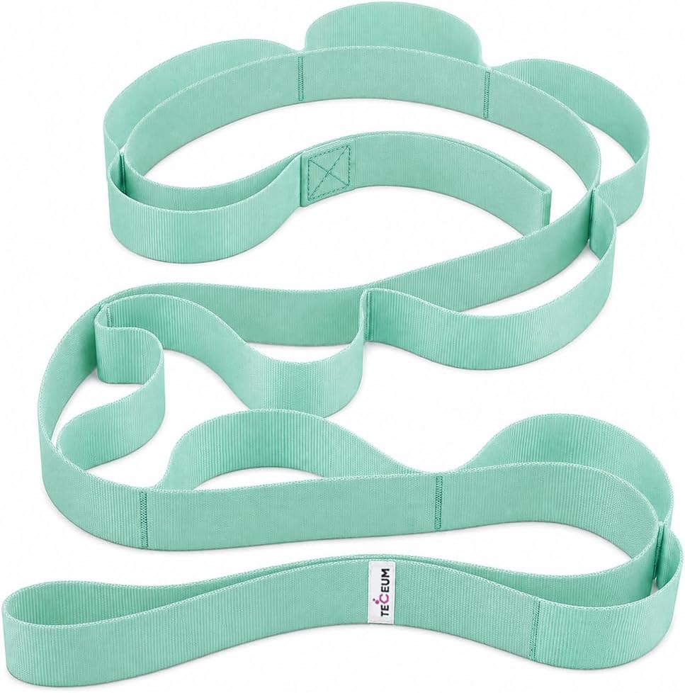 Stretching Strap with 10 Loops for Physical Therapy & Rehab | Non-Elastic Yoga Stretch Band for Hamstring, Leg, Hip & Knee Rehab, Pilates, Flexibility & Mobility Exercises for Men & Women - view 7