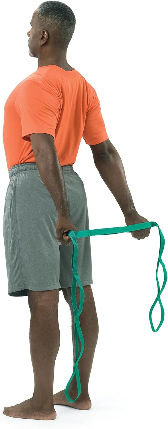 The Original Stretch Out Strap with Exercise Poster, USA Made Top Choice Stretch Out Straps for Physical Therapy, Yoga Stretching Strap or Knee Therapy Strap - view 7