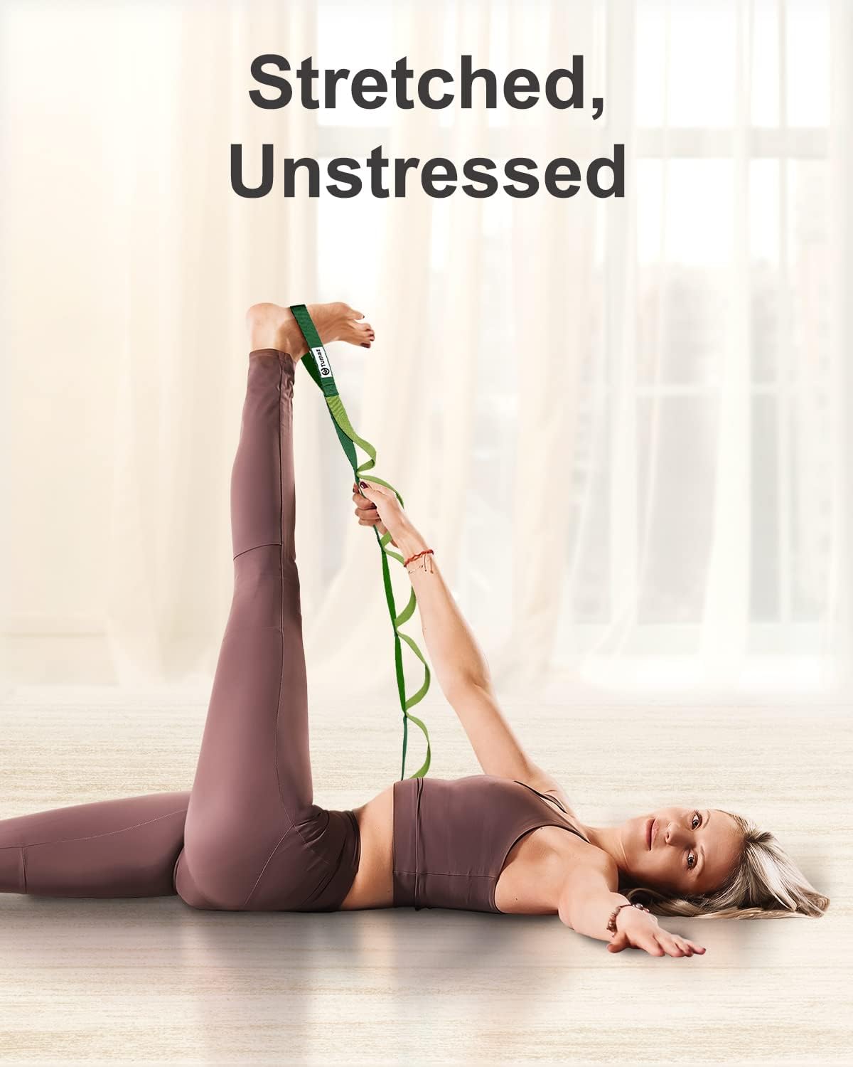 Stretching Strap, 10-Loop Non-Elastic Yoga Strap | Designed for stretching, yoga, Pilates and rehab with 10 loops, durable webbing and a longer 79-inch design - view 7
