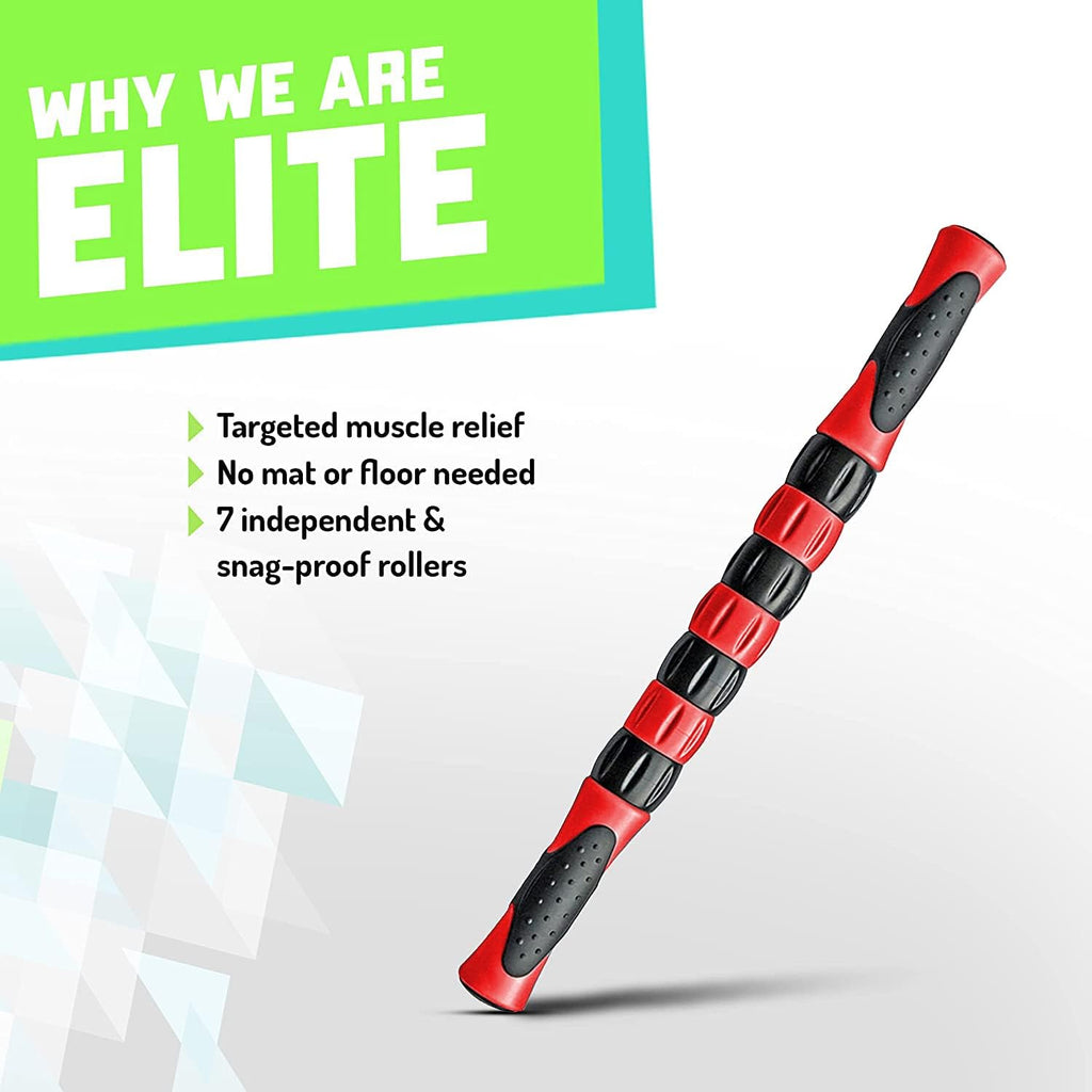 Massage roller stick targets sore, tight leg muscles to prevent cramps and release tension. It's sturdy, lightweight, smooth rolling and thankfully this lifesaver has comfortable handles. Red - view 4