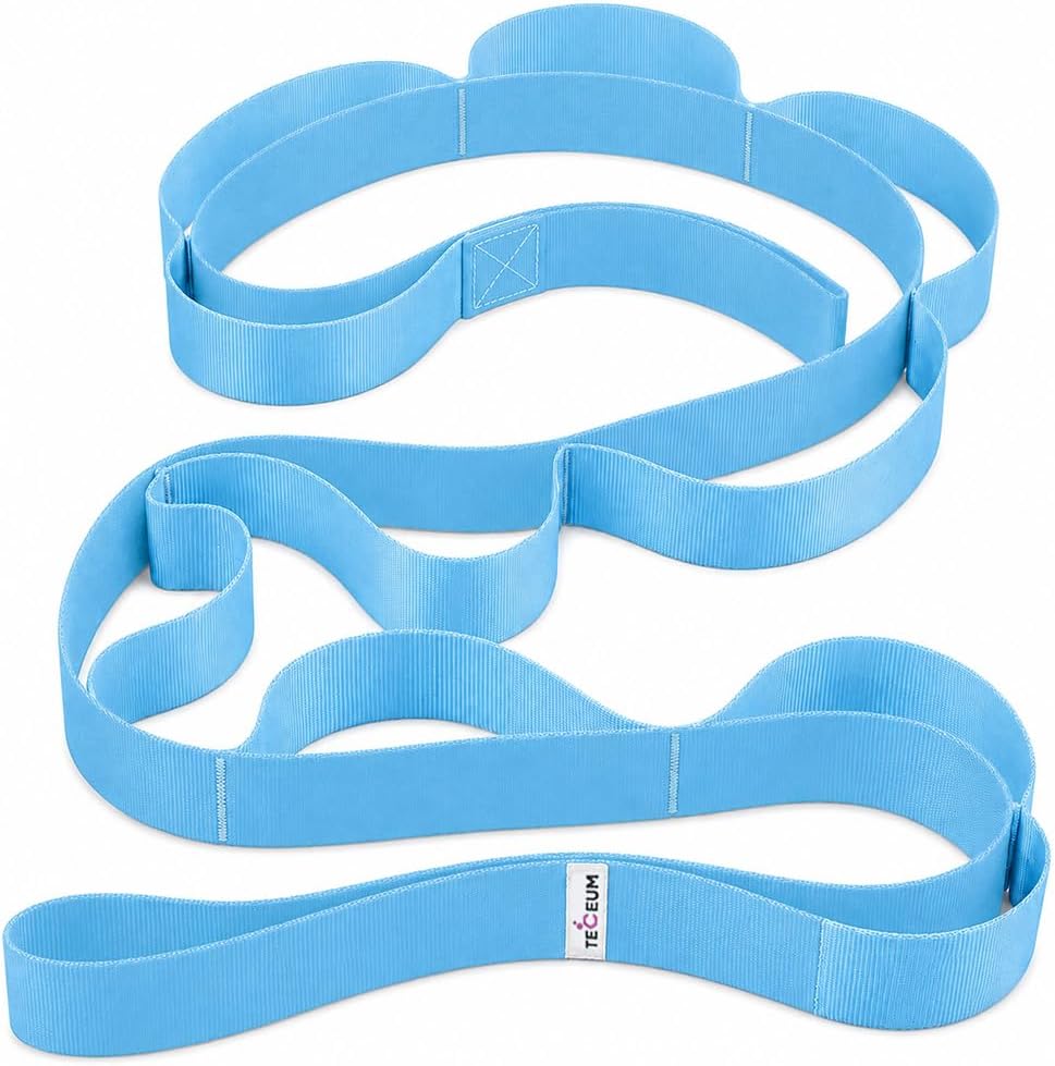 Stretching Strap with 10 Loops for Physical Therapy & Rehab | Non-Elastic Yoga Stretch Band for Hamstring, Leg, Hip & Knee Rehab, Pilates, Flexibility & Mobility Exercises for Men & Women - view 4
