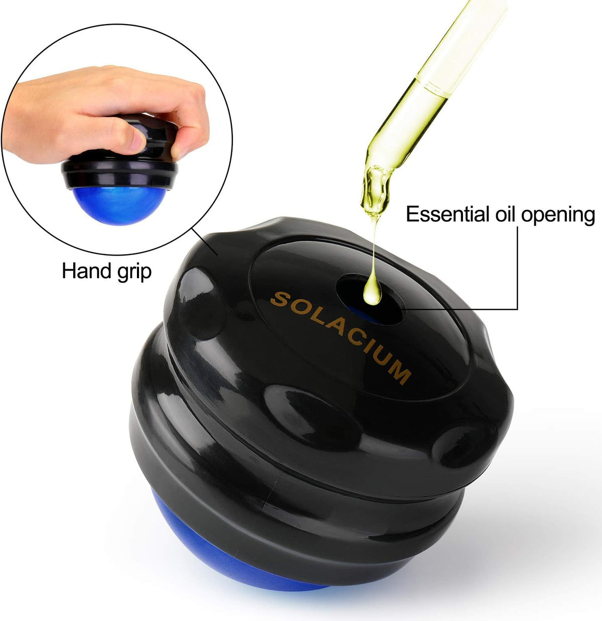 Manual Massage Roller Ball - Massager and Therapy Tool for Sore Muscles, Shoulders, Arms, Neck, Back, Feet, Body, Deep Tissue, Stiffness, Joint Pain, Stress Relief - view 5