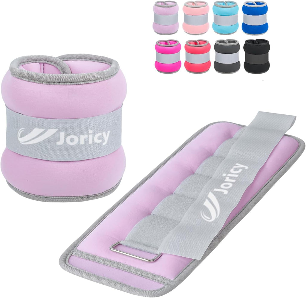 Ankle weights a pair of 1/2/3/4/6/8/10/12/20 lbs wrist leg arm weights for women men with adjustable straps, strength weighted for physical therapy running walking home fitness gym workout weight loss