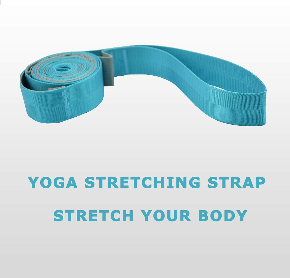 Yoga Straps Stretching Strap with 12 Loops Workout Poster, Straps for Stretching Physical Therapy Equipment Long Stretch Out Bands for Exercise, Pilates and Gymnastics for Women Men - view 3