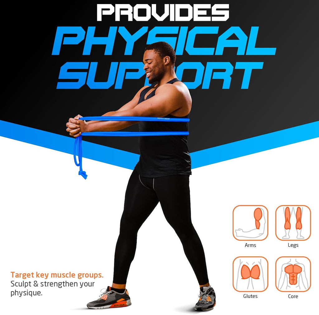 Resistance Bands - 16 Feet Long - 88 lbs Resistance - Strength Training Bands - Elastic Workout Bands - Wrestling Resistance Bands - Fitness & Home Workout Equipment - Resistance Training - view 6