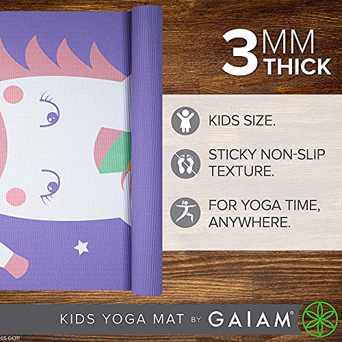 Kids Printed Yoga Mat, Non-Toxic, Fun Design, 3mm - view 2