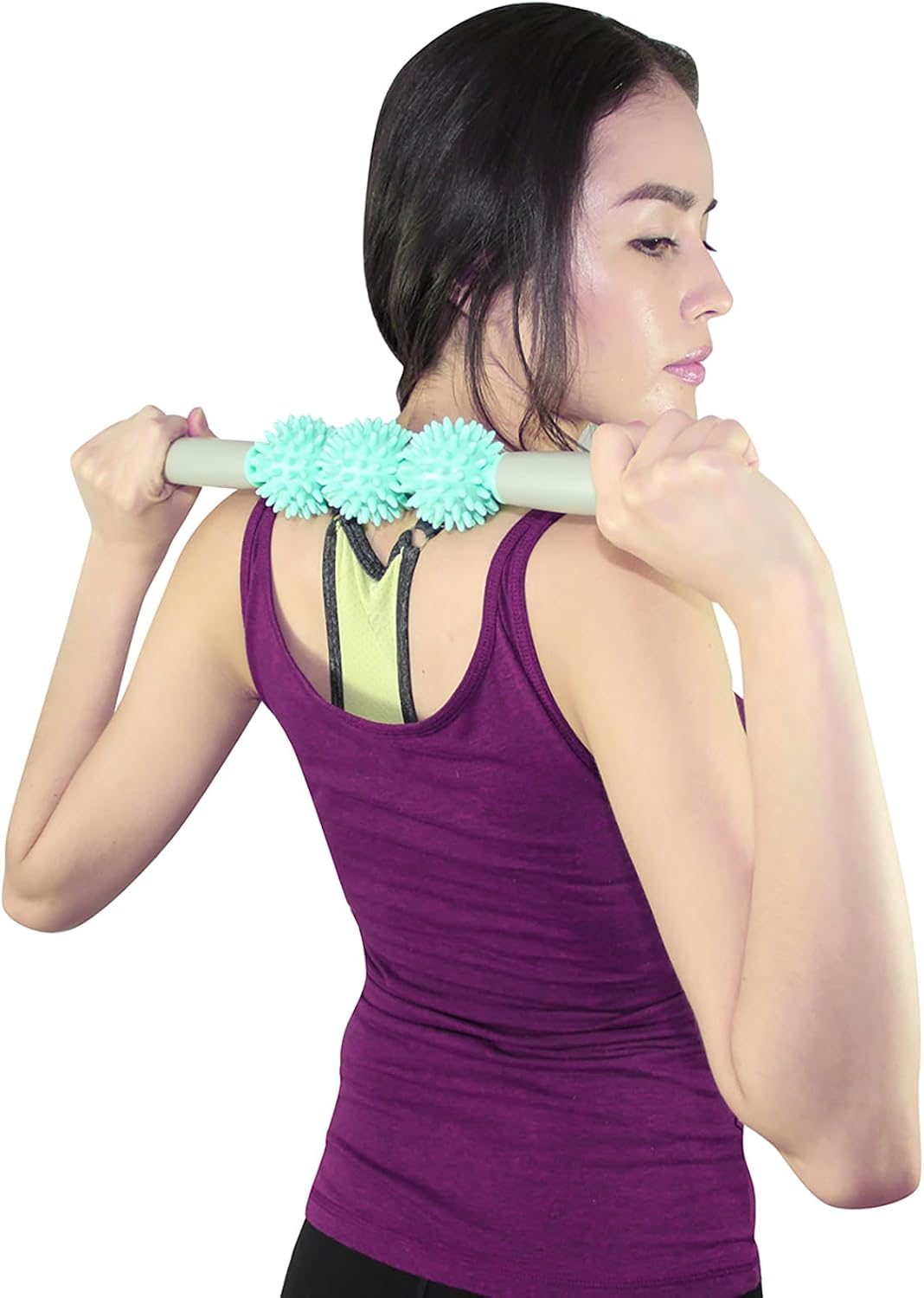 Fascia Muscle Roller, Cellulite Massager, Fascia Roller Stick | for Cellulite and Sore Muscles - Neck, Leg, Back, Body Deep Tissue Massage Stick Tools - 3 Balls Size Version - view 5