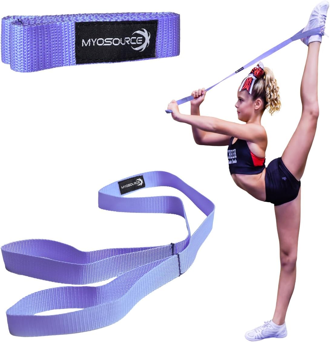 Cheerleading Flexibility Stunt Strap - Improve Stretching and Stunts for Cheer Dance Gymnastics & Physical Therapy – Stocking Stuffers Present for Kids Girls Adults - 12 Colors - view 2
