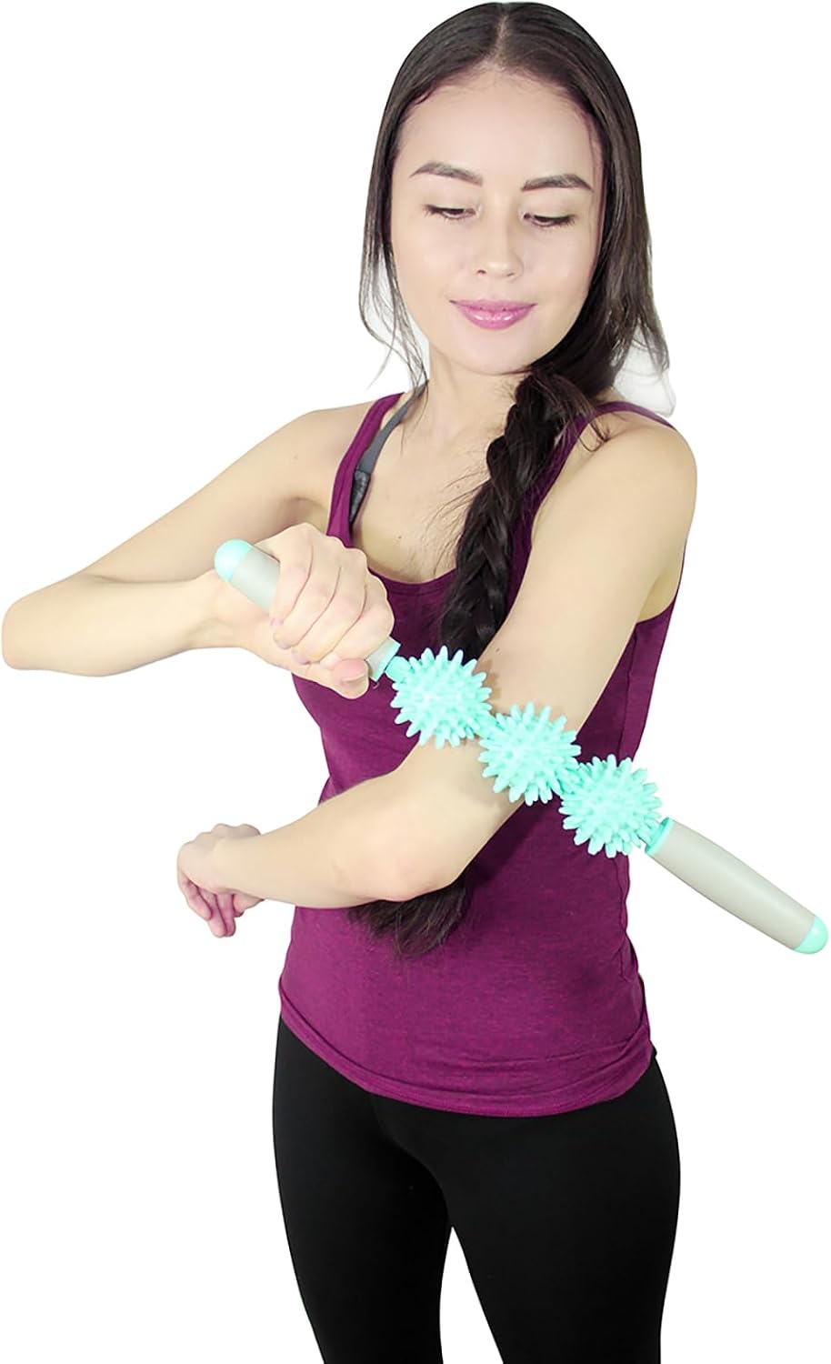 Fascia Muscle Roller, Cellulite Massager, Fascia Roller Stick | for Cellulite and Sore Muscles - Neck, Leg, Back, Body Deep Tissue Massage Stick Tools - 3 Balls Size Version - view 6