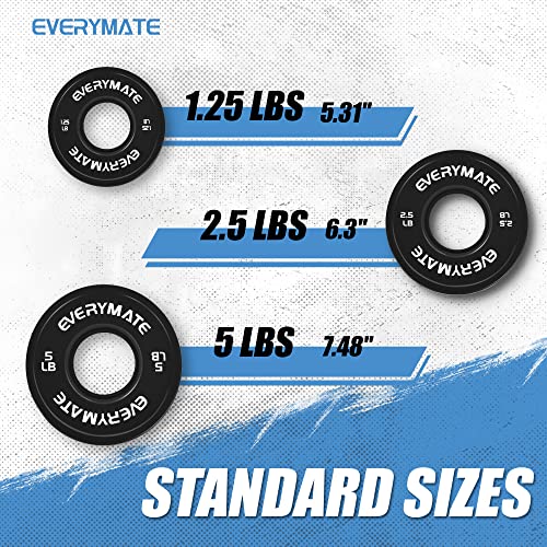 Change Weight Plates 1.25LB 2.5LB 5LB Set Fractional Olympic Bumper Plates for Cross Training Steel Insert Strength Training - view 6