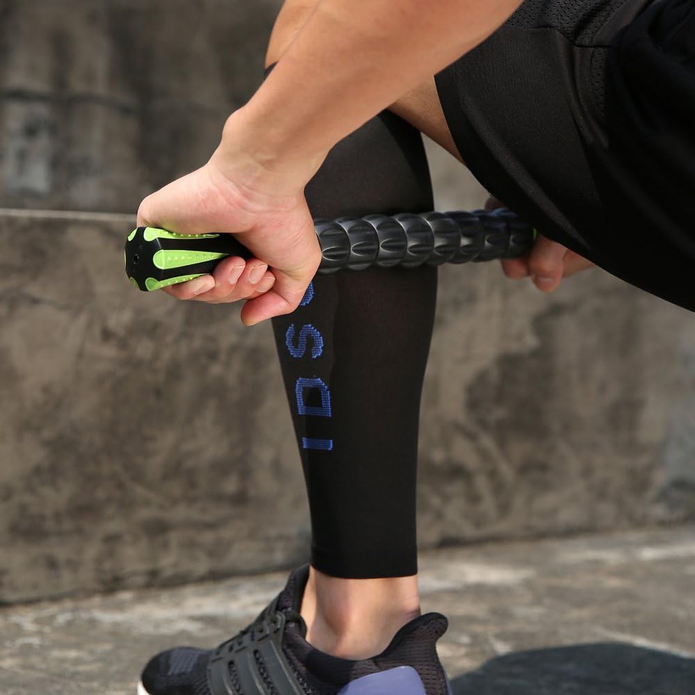 Muscle Roller Stick for Athletes- Body Massage Sticks Tools Massager for Relief Muscle Soreness,Cramping and Tightness,Help Legs and Back Recovery,Black Green - view 3