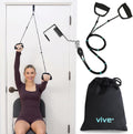 Premium Shoulder Pulley for Physical Therapy w/ Carry Pouch - Over the Door Pulley for Shoulder Rehab - Rotator Cuff Exercise Strengthening Equipment - Overhead Pulleys Arm Pain Relief & Recovery