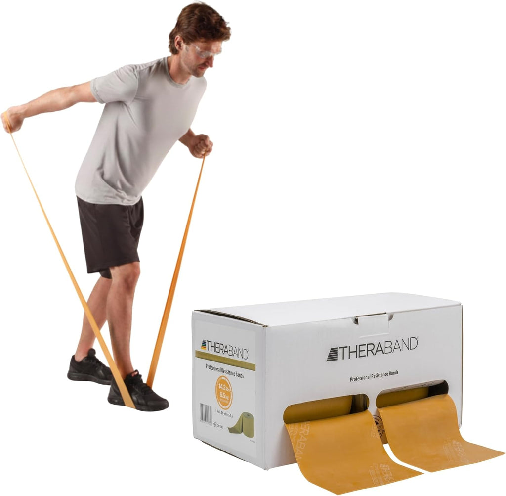 Resistance Band, 50-Yard Roll, Latex Elastic Band for Exercise, Stretching, Physical Therapy, Yoga, Pilates, Home Workouts, Cut-to-Length, Color-Coded Levels - view 2
