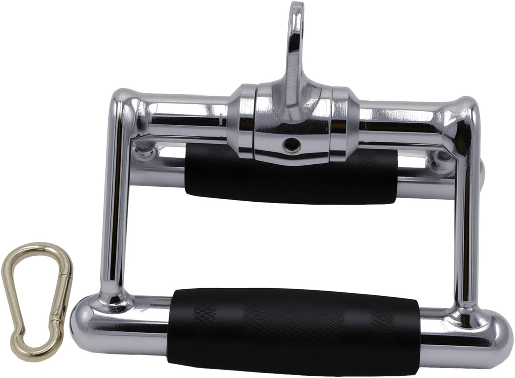 LAT Pull Down Bar,V-Shaped Rotating Straight Press Down Bar,Tricep Rope,Strength Training Double D Row Handle Cable Attachment for Weight Workout,Cable Machine Accessories