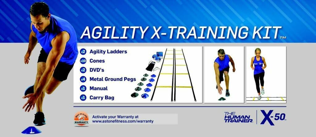 X-50 Agility X-Training Kit (Includes: 2X 9 Foot Agility Ladders, 10x X-Training Cones, X2 DVDs, Full Colour Exercise Manual) - view 2