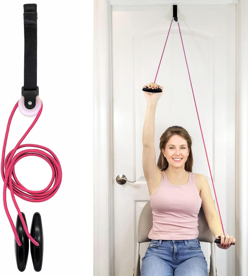Shoulder Pulley for Physical Therapy with Exercise Guide - Improves Shoulder Strength & Range of Motion - Reduces Pain, Helps in Muscle Recovery - Physical Therapy Equipment (Blue) - view 5