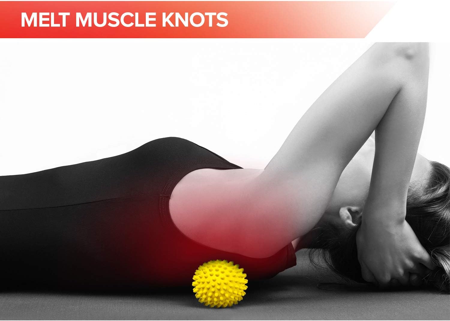 Spiky massage balls for feet, back, hands, muscles - firm, medium and soft spiked massager rollers for plantar fasciitis, exercise, neuro-balance, physical therapy, 3-inch - view 5
