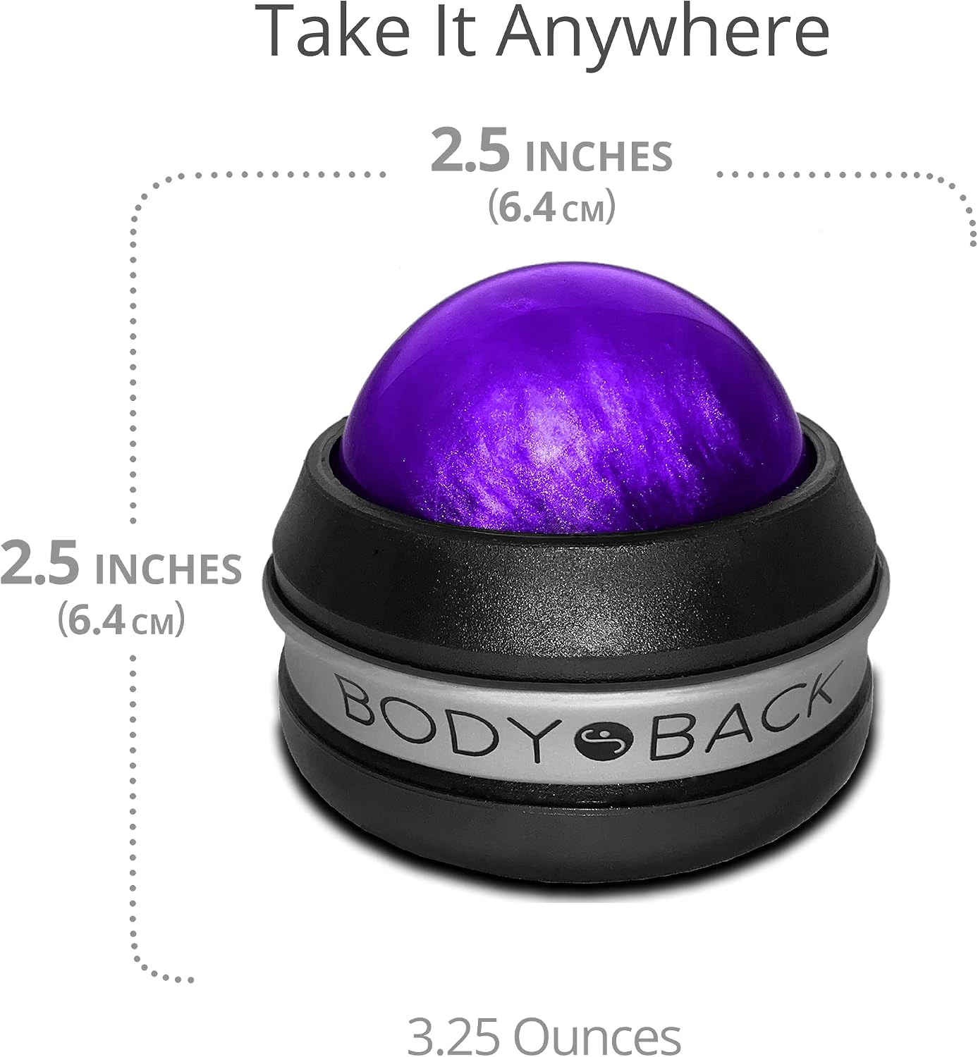 Massage Roller Ball - Body & Neck Massager for Muscle Recovery | FSA Eligible 360° Rolling Ball Massager For Sore Muscles, Handheld Massage Roller Ball For Full Body Tension Relief, Purple - view 7