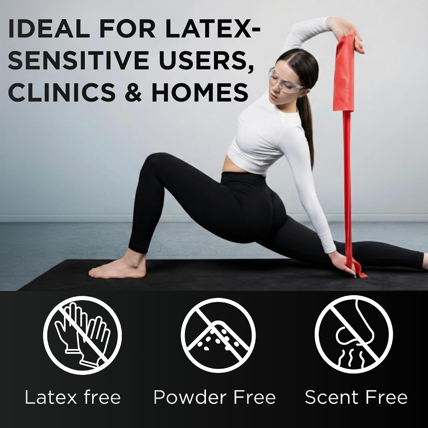 Resistance Band, Gold, Max, 25-Yard Roll, Latex-Free, Elastic Band for Exercise, Physical Therapy, Yoga, Pilates, Stretching, Home Workouts, Color-Coded for Easy Resistance Levels - view 4
