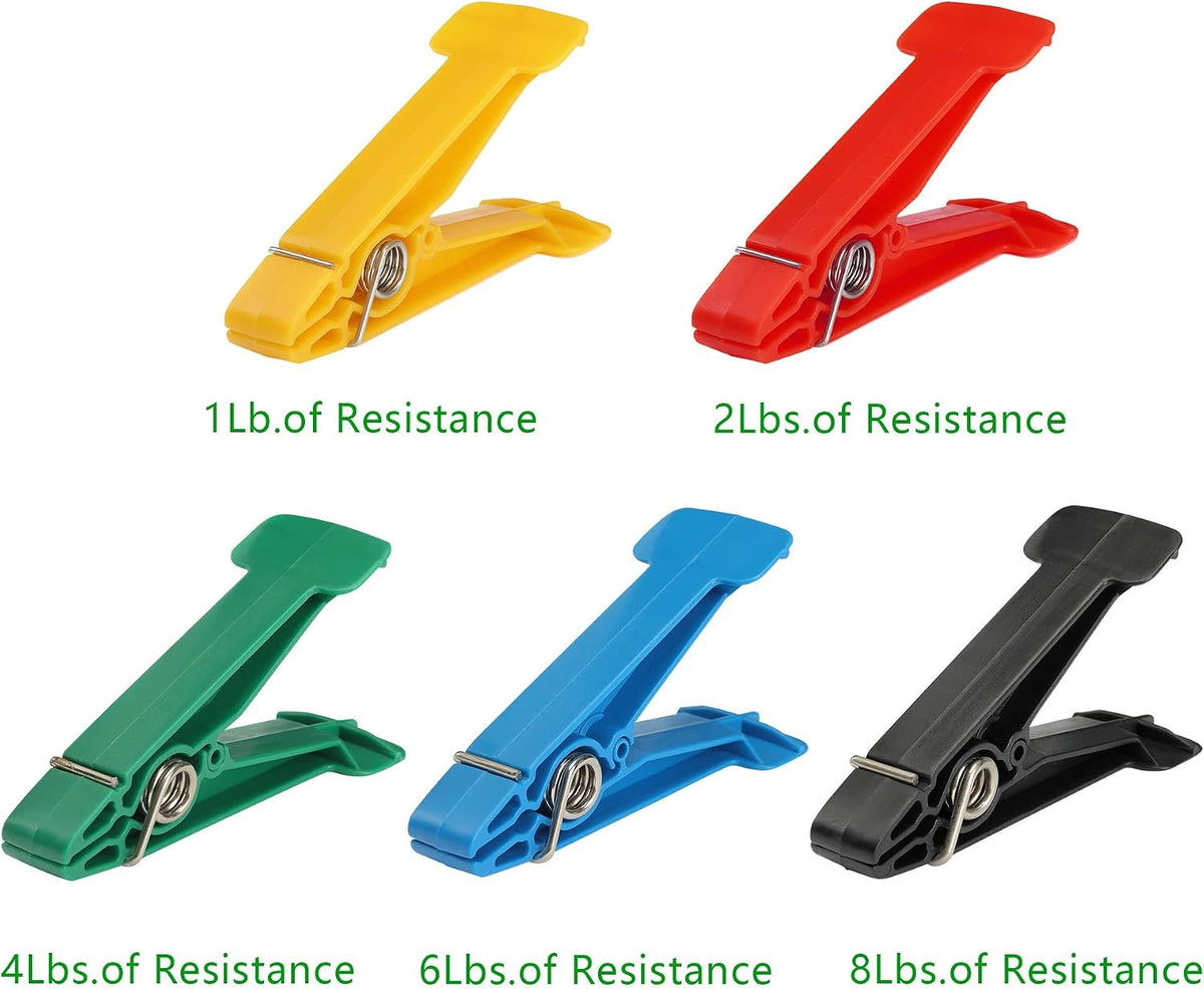 Graded Pinch Pin Exerciser,Finger Exerciser & Hand Therapy Equipment for Recovery from Injuries & Surgery,Rehab Pinch Clips for Conditioning,Grip Strength Trainer,Variety Pack of 5 - view 2