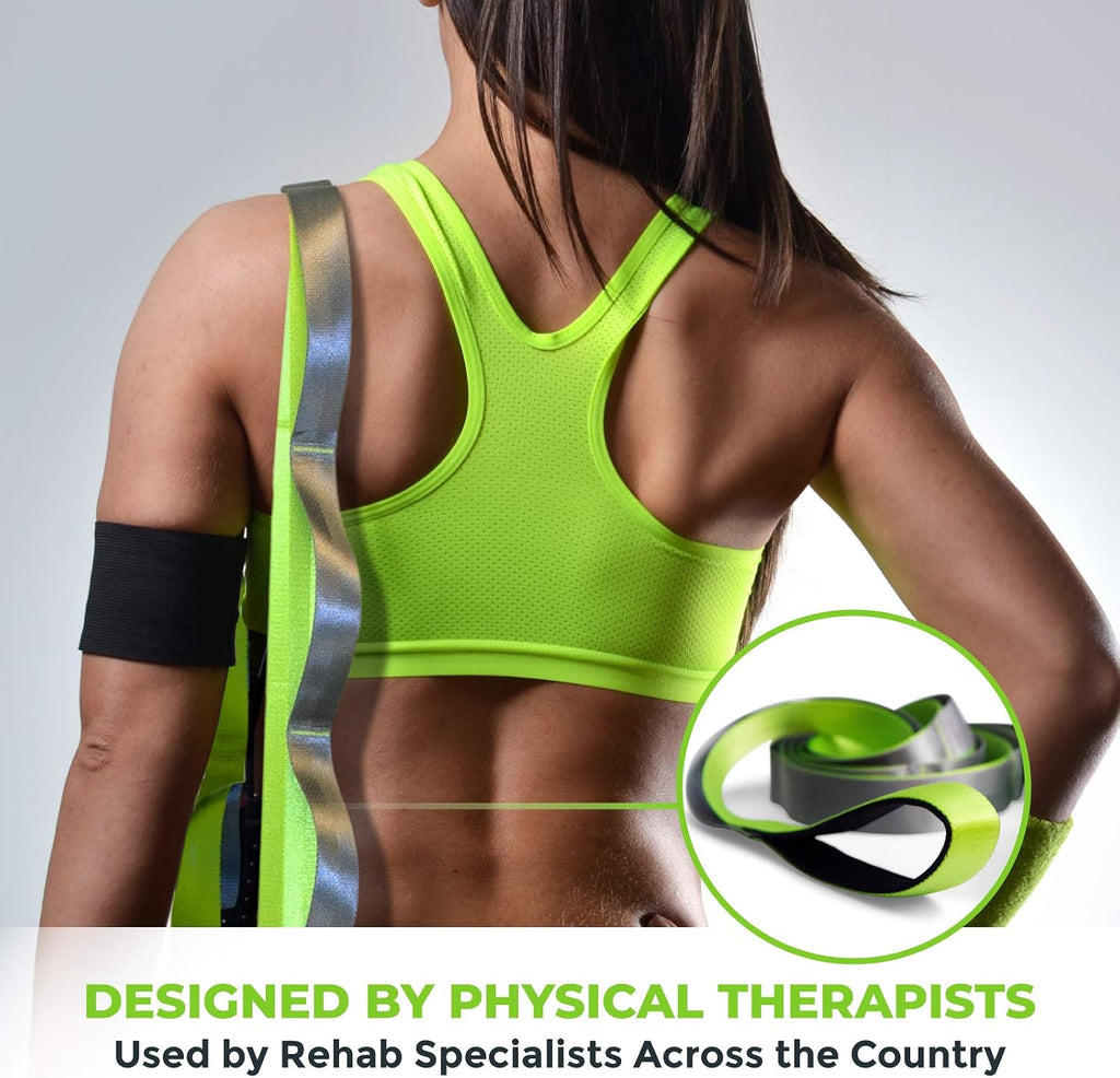 Stretching Strap for Physical Therapy, 12 Multi-Loop Stretch Strap 1.5" W x 8' L, Neoprene Handles, Physical Therapy Equipment, Yoga Straps for Stretching, Leg Stretcher. - view 7