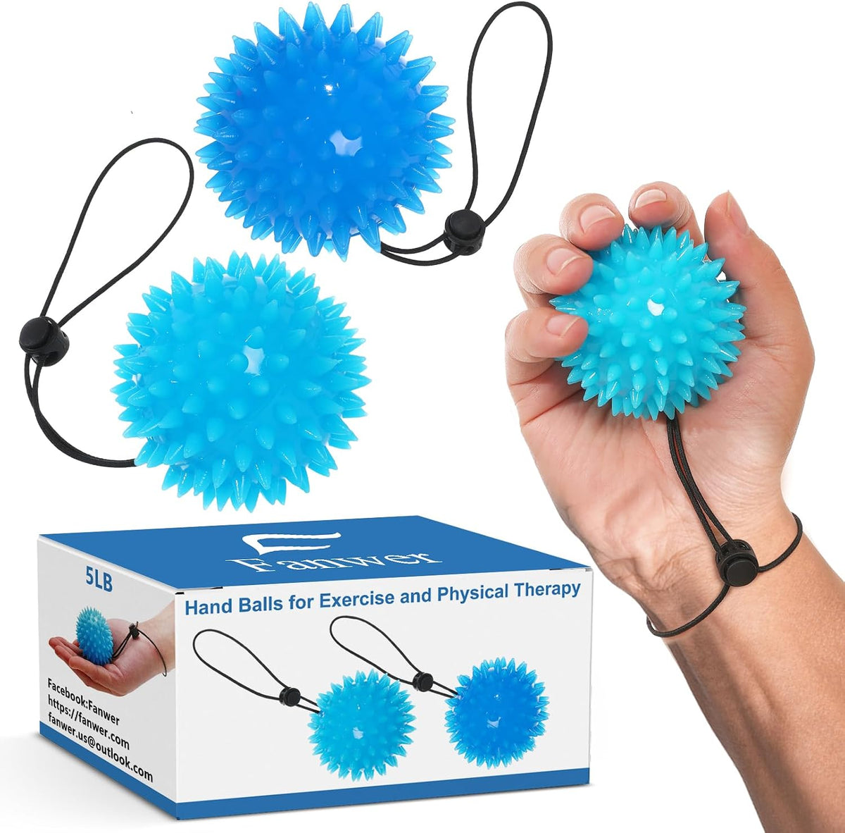 Hand exerciser finger strengthener balls, grip strength trainer enhance flexibility, relief wrist pain, hand therapy balls stress relief balls for carpal tunnel, arthritis