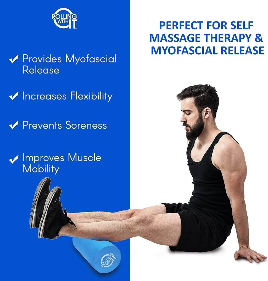 High Density Foam Roller for Physical Therapy | High-density EVA foam, Firm core with smooth surface, Keeps its shape, For back, legs & IT band, Deep tissue muscle recovery - view 7