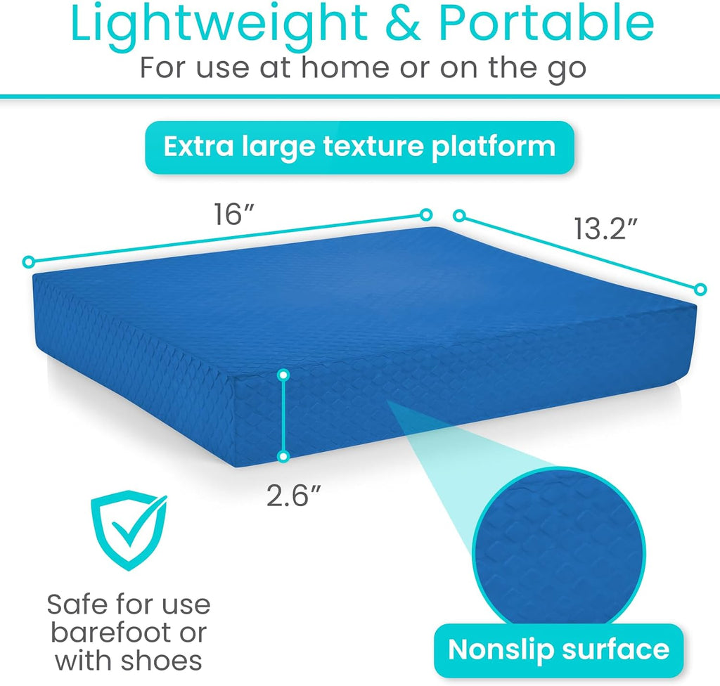 Balance Pad - Foam Large Yoga Mat Trainer for Physical Therapy, Stability Workout, Knee and Ankle Exercise, Strength Training, Rehab - Chair Cushion for Adults, Kids, and Travel - view 5