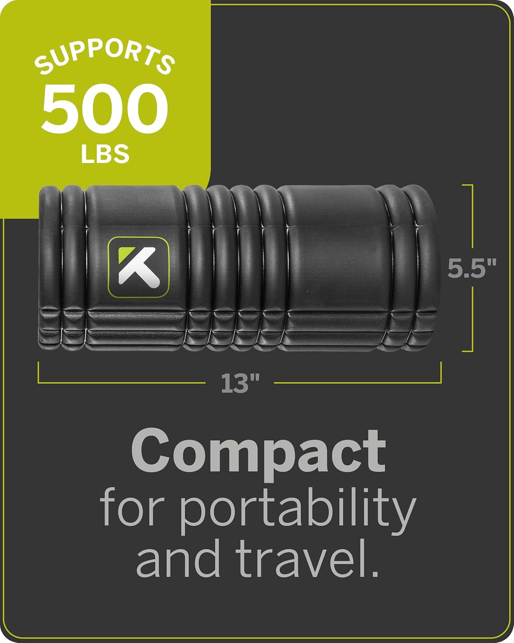 Grid 1.0 Foam Roller - 13" Multi-Density Massage Roller for Deep Tissue & Muscle Recovery - Relieves Tight, Sore Muscles & Kinks, Improves Mobility & Circulation - Targets Key Body Parts - view 7