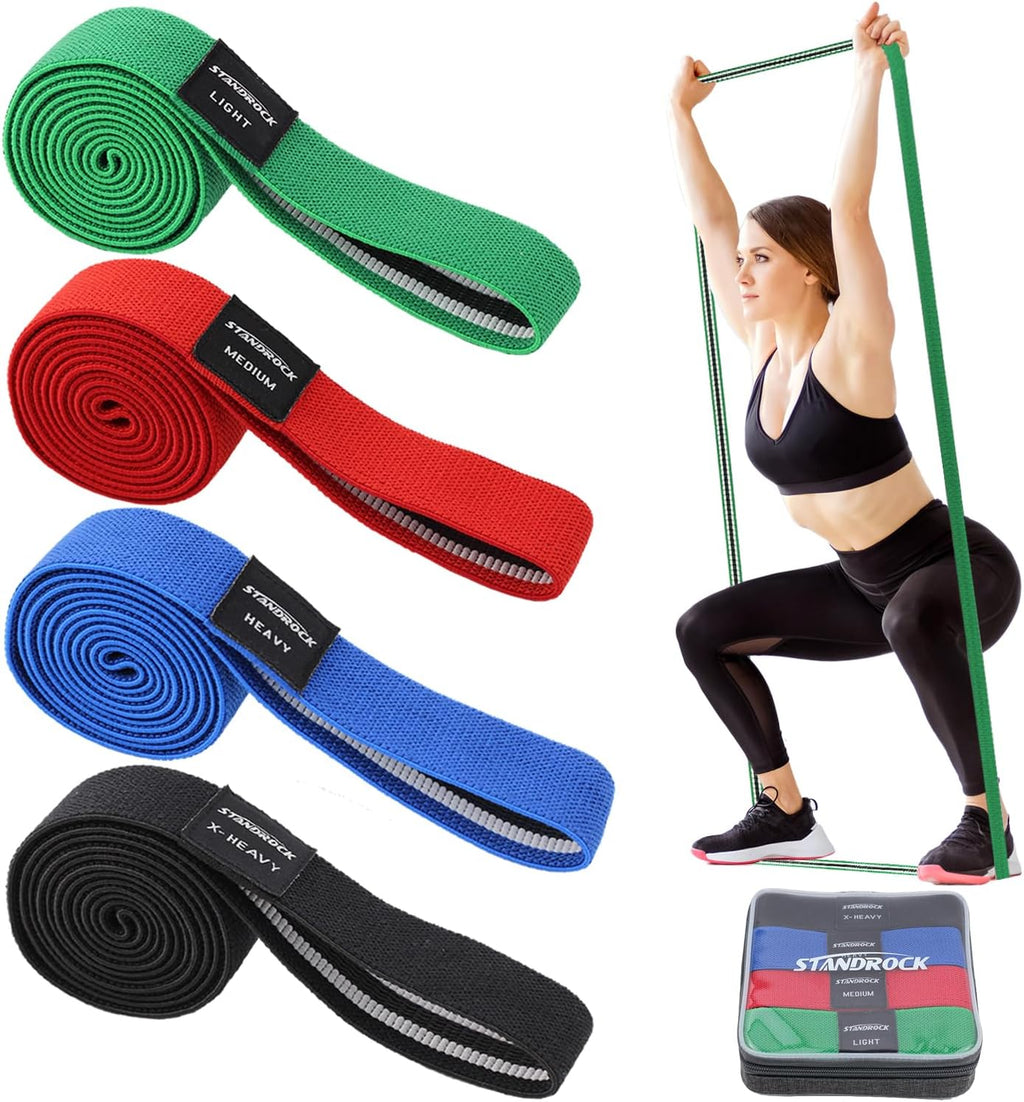 Fabric Resistance Bands for Working Out, 3 and 4 Levels Booty Bands Long Resistance Bands for Women and Men | Elastic Bands for Exercise Bands Resistance Workout Bands Resistance - view 8