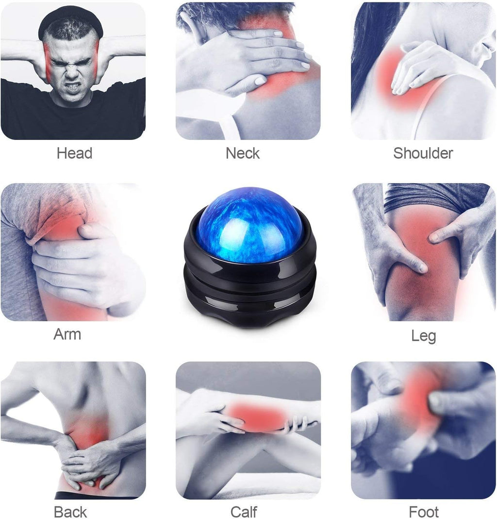 Manual Massage Roller Ball - Massager and Therapy Tool for Sore Muscles, Shoulders, Arms, Neck, Back, Feet, Body, Deep Tissue, Stiffness, Joint Pain, Stress Relief - view 3