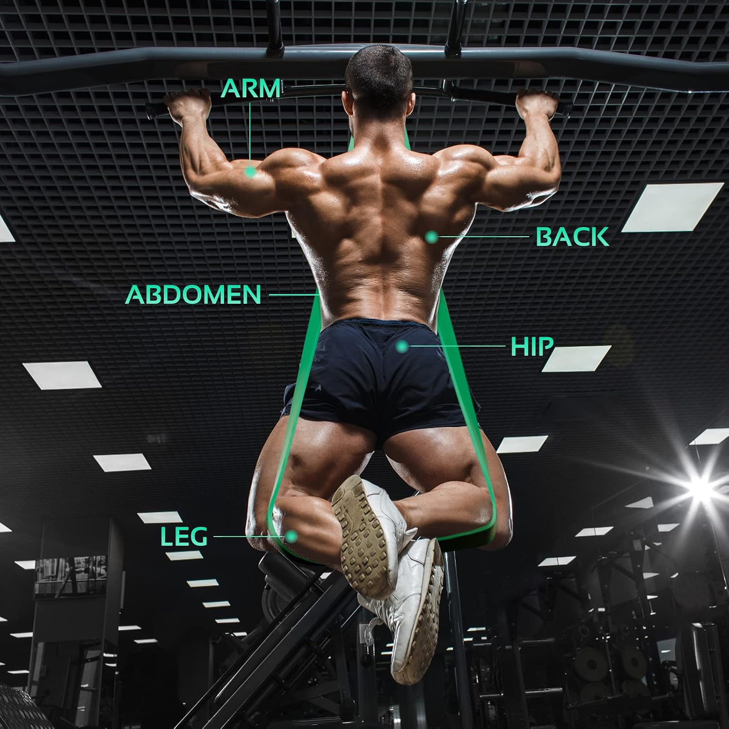 Pull Up Assistance Bands- Resistance Bands for Working Out, Long Workout Bands for Exercise, Fitness Band for Pullup Assist, a Substitute of Dumbbell Set and Kettlebells, Barbell - view 4