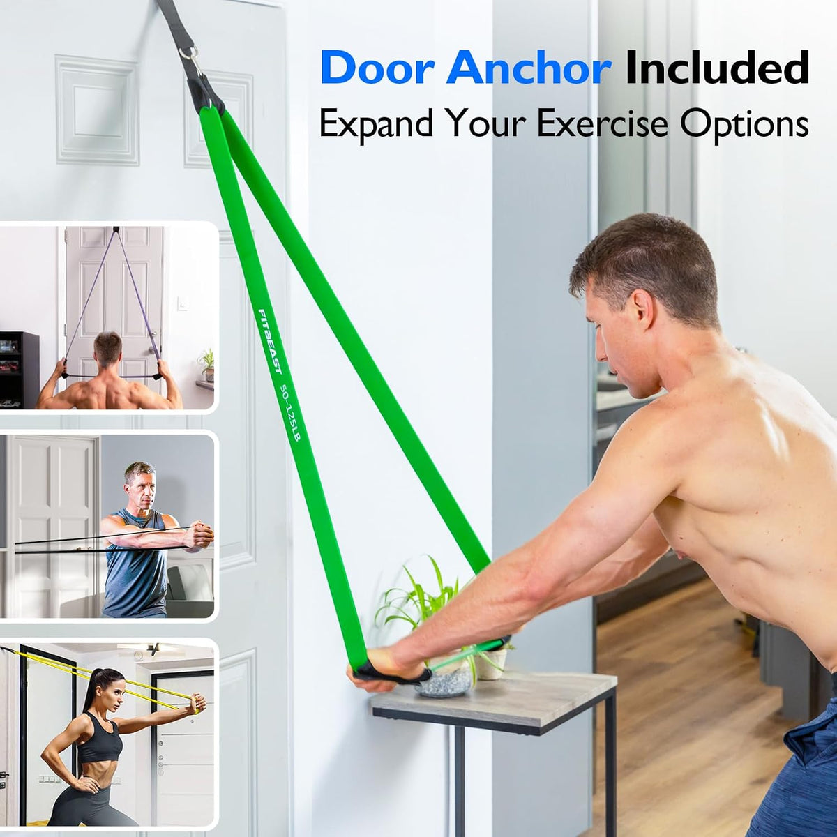 Resistance Bands Set, Pull Up Assist Bands for Strength Training, Pilates, Yoga, Powerlifting, Stretching, Mobility Exercises, Muscle Toning, Full Body Workout - view 6