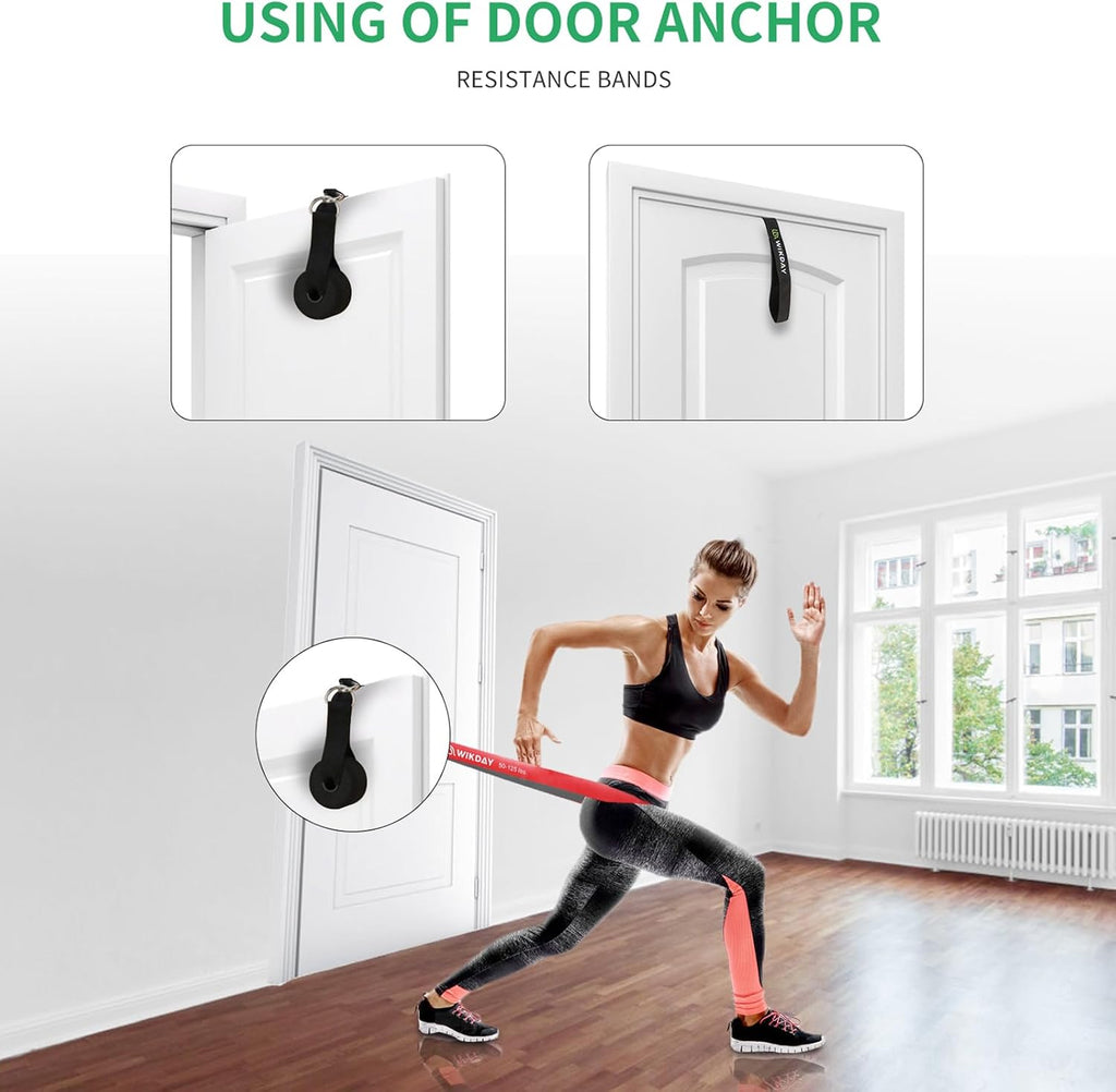 Resistance Bands, Pull Up Bands, Workout Bands for Exercise, Thick Heavy Resistance Band Set with Door Anchor, Elastic Bands for Body Stretching, Training at Home/Gym for Men & Women - view 5