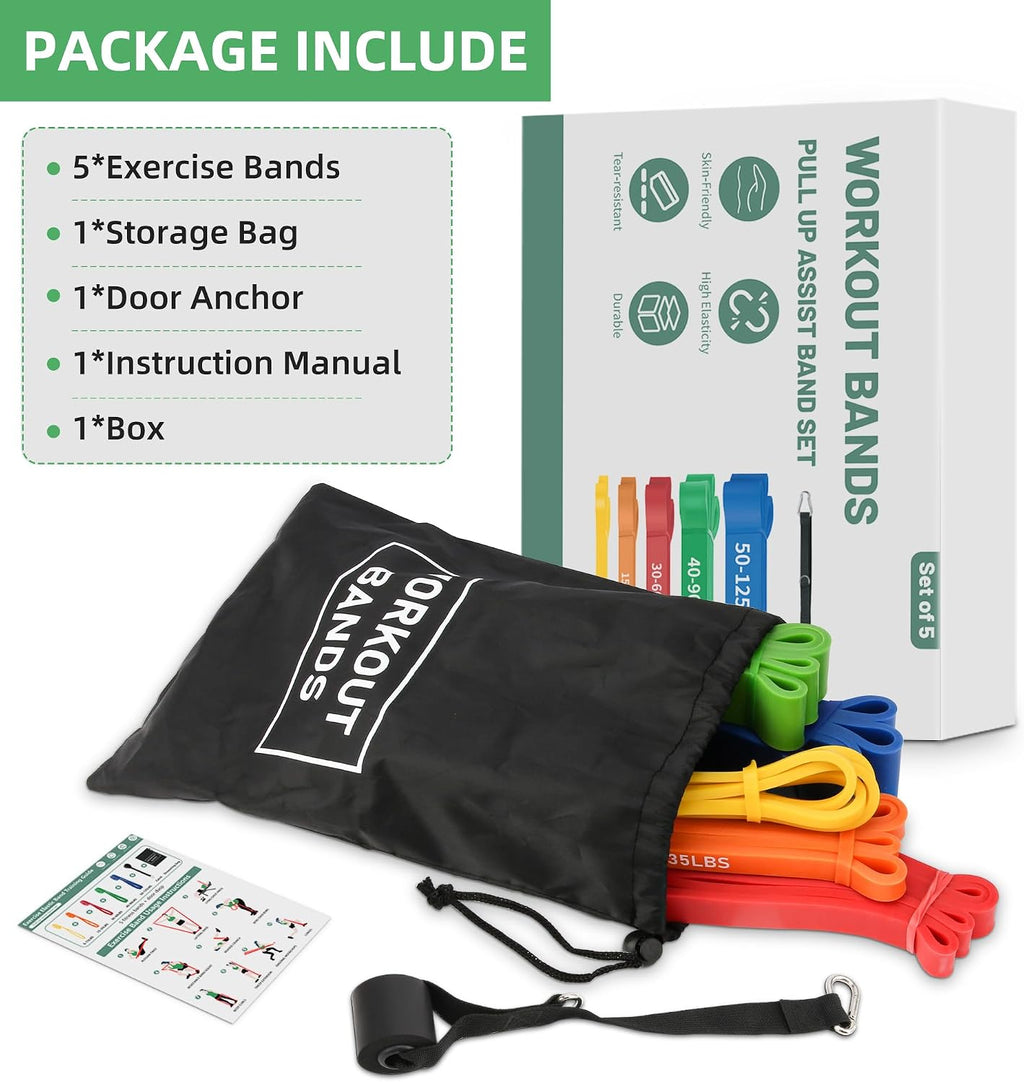 Resistance Bands,Exercise Bands,Workout Bands,Resistance Bands Set for Legs,Pull Up Bands,Stretch Bands for Exercise,Muscle Training, Physical Therapy, Shape Body, Men Women - view 4