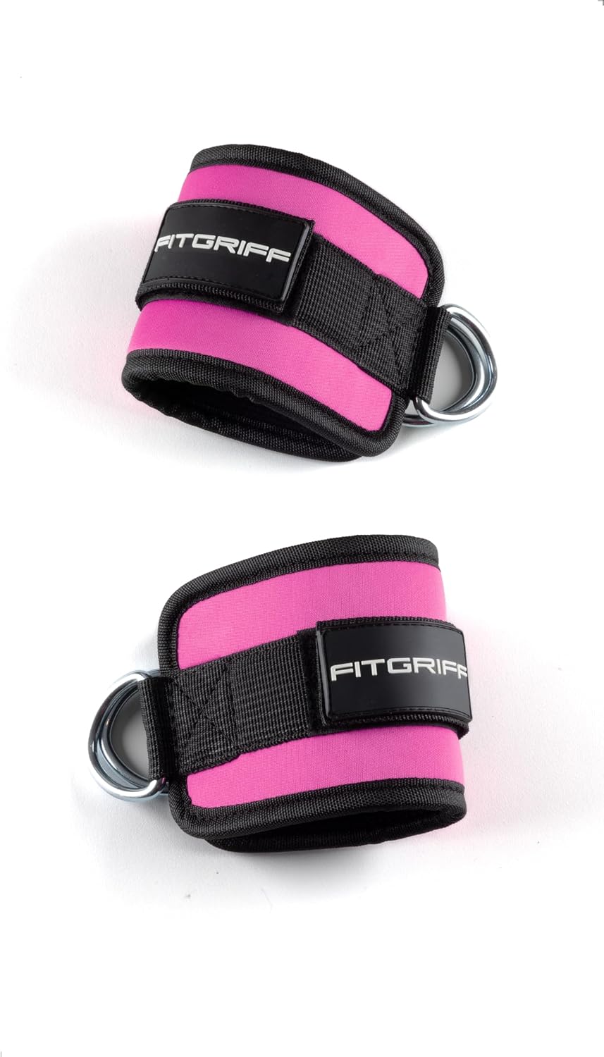 Ankle Straps V1 for Cable Machine (2 Pieces) - Gym Workout Equipment - Leg Pulley Attachment, Kickback Straps - view 6