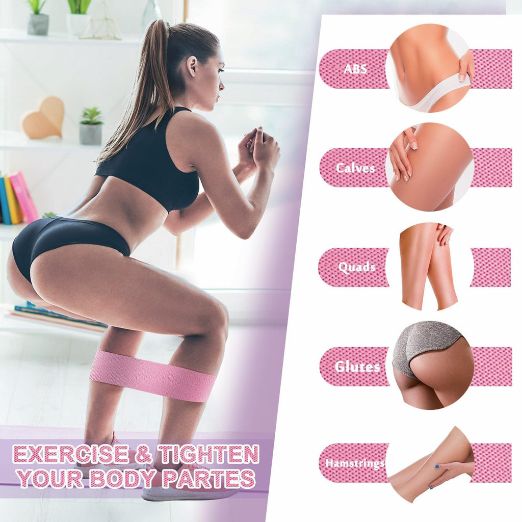 Fabric Resistance Bands for Working Out, 5 Levels Booty Bands for Women Men, Cloth Workout Bands Resistance Loop Exercise Bands for Legs Butt at Home Fitness, Yoga, Pilates - view 2