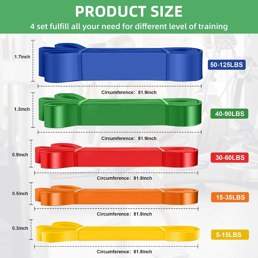 Resistance Bands,Exercise Bands,Workout Bands,Resistance Bands Set for Legs,Pull Up Bands,Stretch Bands for Exercise,Muscle Training, Physical Therapy, Shape Body, Men Women - view 2